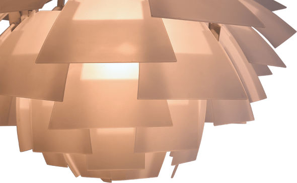 Artichoke Lamp - Glass White White Glass - Opaque/48 CM image.