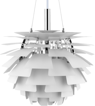 Artichoke Lamp  White/60 CM image.