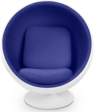 Ball Chair Blue/White/Medium image.