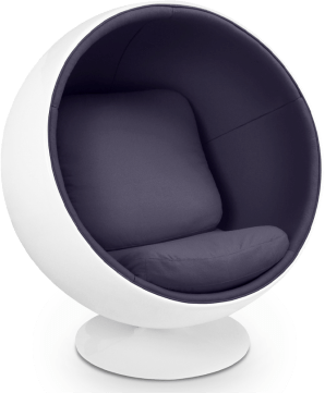 Ball Chair Deep Purple /White/Large image.