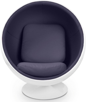 Ball Chair Deep Purple /White/Large image.