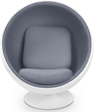 Ball Chair Charcoal Grey/White/Large image.