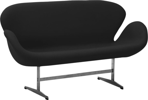 The Swan Sofa Wool/Black image.