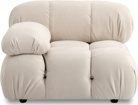Camaleonda Style Right Arm Sofa Creamy Alcantara/Alcantara image.