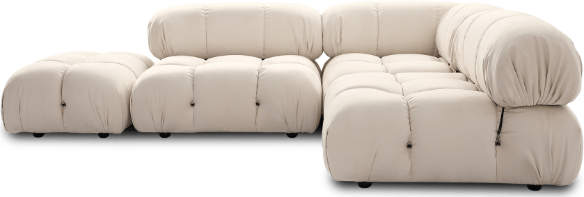 Camaleonda Style Right Arm Sofa Creamy Alcantara/Alcantara image.