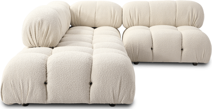 Camaleonda Style Corner Sofa - Left Armrest Creamy Boucle/Boucle image.