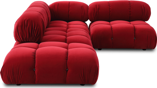 Camaleonda Style Right Arm Sofa Dark Red Velvet/Velvet image.
