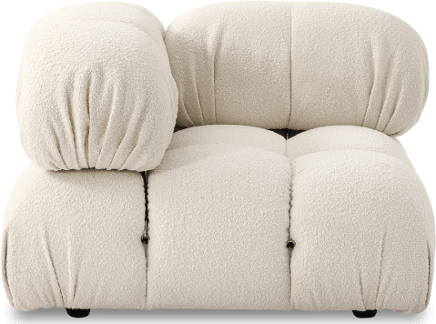 Camaleonda Style Corner Sofa - Left Armrest Creamy Boucle/Boucle image.