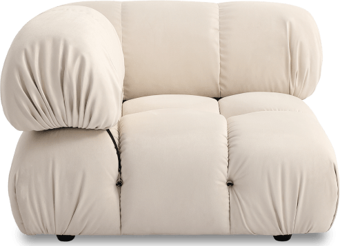 Camaleonda Style Corner Sofa - Right Armrest Creamy Alcantara/Alcantara image.
