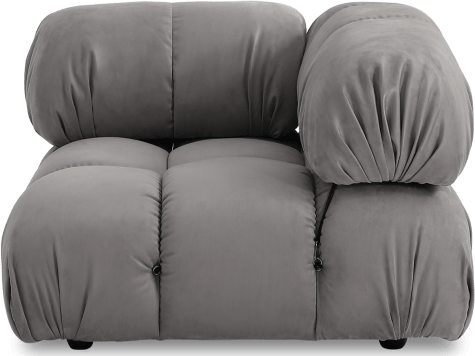 Camaleonda Style Corner Sofa - Right Armrest Light Grey Alcantara/Alcantara image.