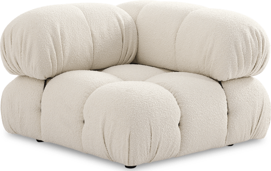Camaleonda Style Corner Sofa - Right Armrest Creamy Boucle/Boucle image.