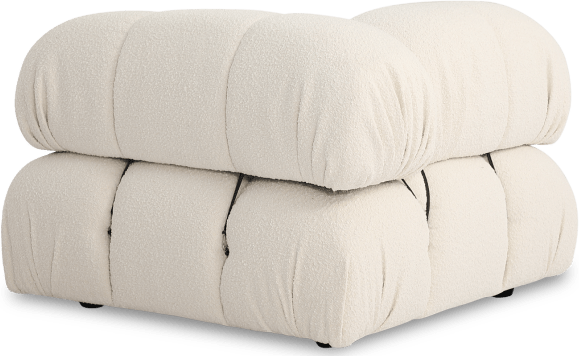 Camaleonda Style Corner Sofa - Right Armrest Creamy Boucle/Boucle image.
