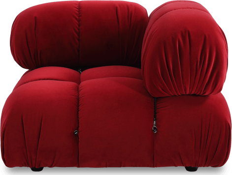 Camaleonda Style Corner Sofa - Right Armrest Dark Red Velvet/Velvet image.