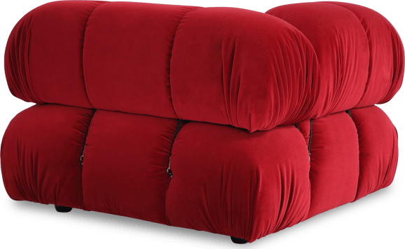 Camaleonda Style Corner Sofa - Right Armrest Dark Red Velvet/Velvet image.