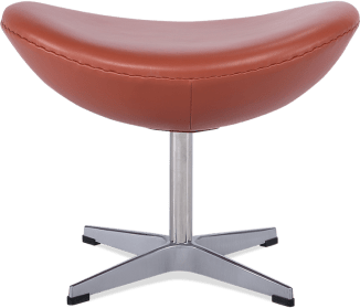 Egg Stool Premium Leather/With piping/Caramel Aniline image.