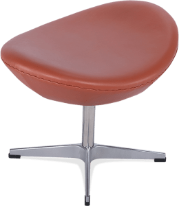 Egg Stool Premium Leather/With piping/Caramel Aniline image.