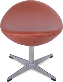 Egg Stool Premium Leather/With piping/Caramel Aniline image.