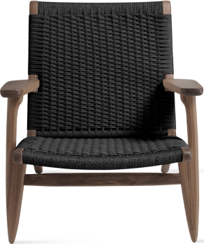 CH25 Easy Chair Walnut/Black image.