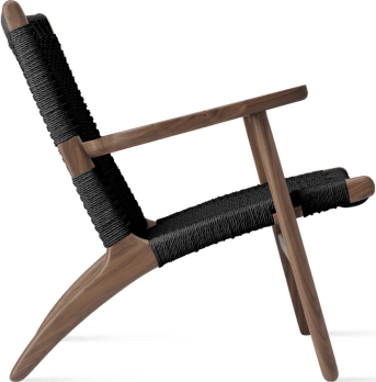 CH25 Easy Chair Walnut/Black image.