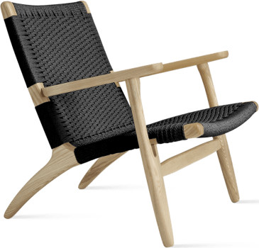 CH25 Easy Chair Solid Ash /Black image.