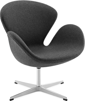 The Swan Chair  Wool/Without piping/Charcoal Grey image.