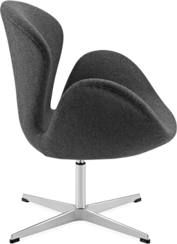 The Swan Chair  Wool/Without piping/Charcoal Grey image.