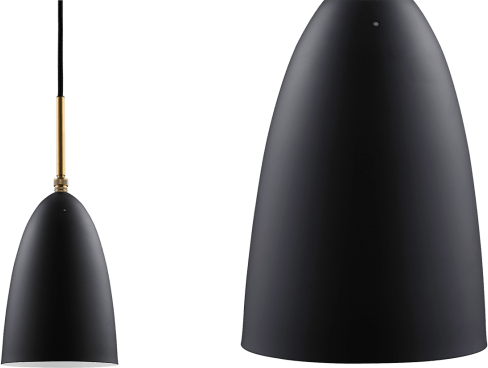 Grasshopper Style Pendant Lamp Charcoal Grey image.