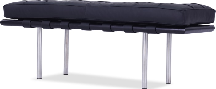 Barcelona 2 seater Bench Black/Black Lacquered image.