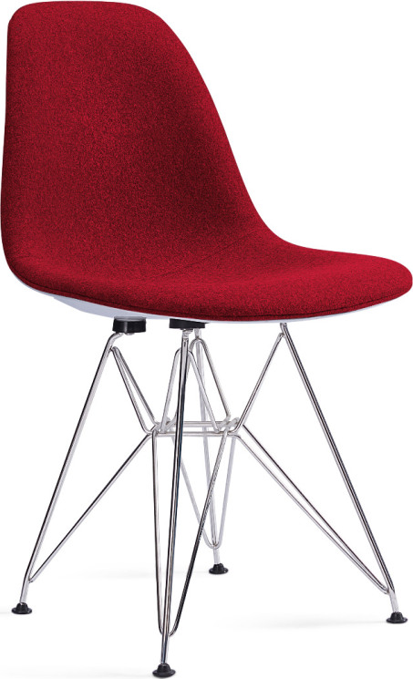 DSR Style Upholstered Dining Chair Deep Red image.