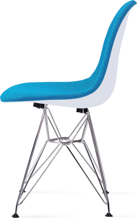DSR Style Upholstered Dining Chair Moroccan Blue image.