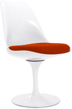 Tulip Chair - Fibreglass Orange/White image.
