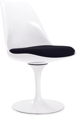 Tulip Chair - Fibreglass Black/White image.