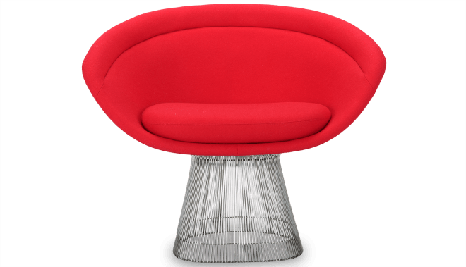 Platner Lounge Chair Wool/Light Green image.