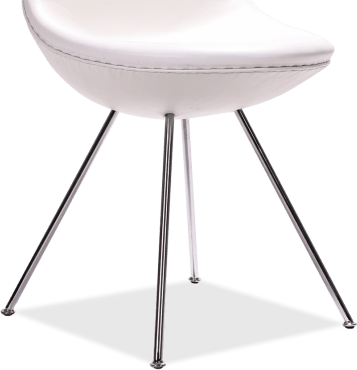 Drop Chair Premium Leather/White image.