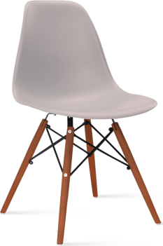 DSW Style Chair Light Grey/Dark Wood image.