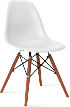 DSW Style Chair White/Dark Wood image.