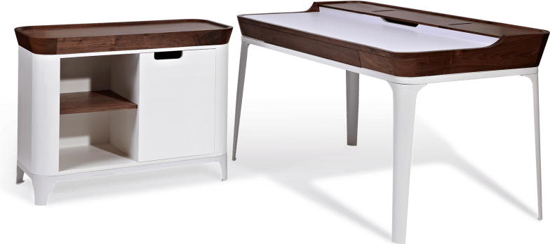 Finn Sideboard Walnut/White image.