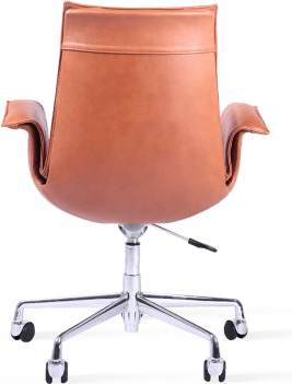 FK 6726 Tulip Lounge Chair - Low Castors Dark Tan image.