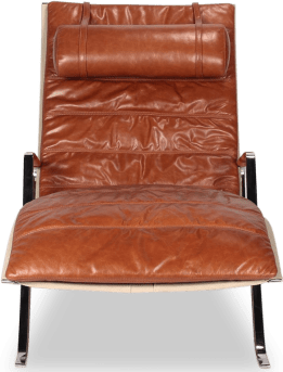 FK87 Style Grasshopper Lounge Chair Dark Tan image.