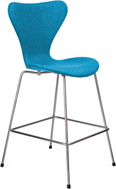 Series 7 Barstool Upholstered Moroccan Blue image.