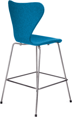 Series 7 Counter Stool Upholstered Moroccan Blue image.