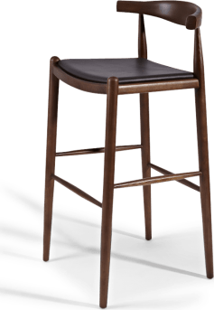 Elbow Style Counter Stool Black/Solid Oak image.