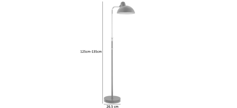 Kaiser Idell Style Floor Lamp Beige image.