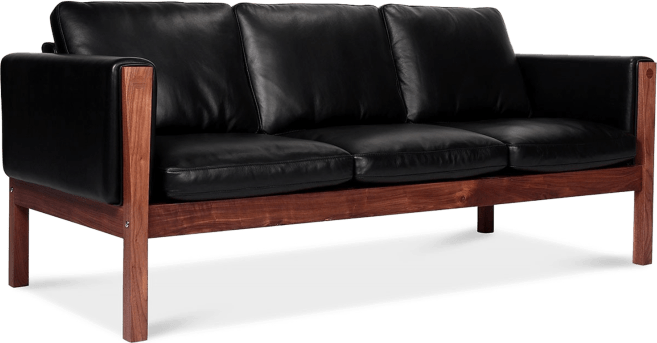 CH163 3 Seater Sofa American Walnut/Black  image.