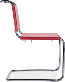 Mart Stam Chair Premium Leather/Red image.