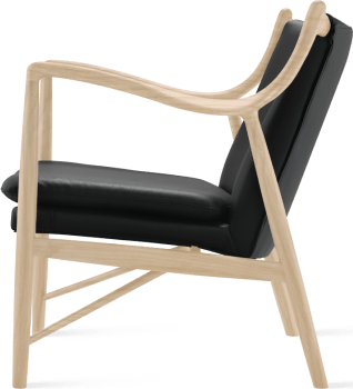 No. 45 Chair Black/Italian Leather/Solid Ash  image.