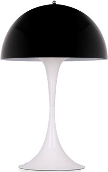 Panthella Style Table Lamp Black image.