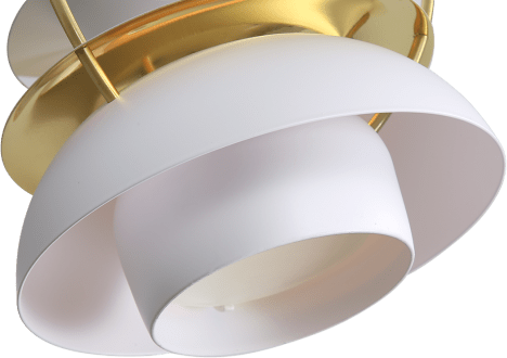 PH 5 Pendant Lamp White N Brass image.