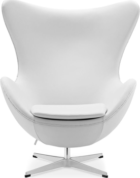 The Egg Chair Premium Leather/With piping/White image.