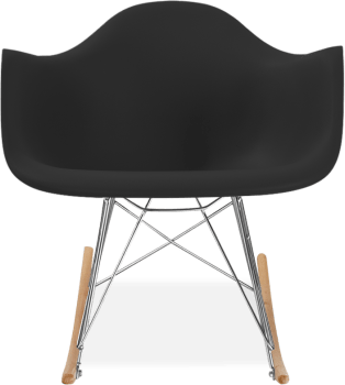 RAR Style Plastic Rocking Chair    Black/Light Wood image.